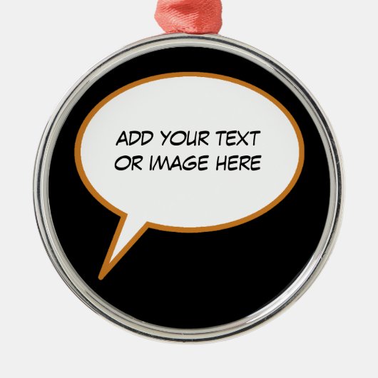 persoonlijke tekstballon voor cartoon metalen ornament (Voorkant)