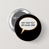 persoonlijke tekstballon voor cartoon ronde button 5,7 cm (Voorkant /achterkant)