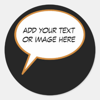 persoonlijke tekstballon voor cartoon ronde sticker