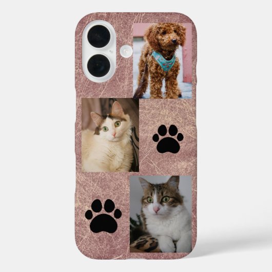 Persoonlijke telefoonhoes met 3 foto's, aangepaste Case-Mate iPhone case (Achterkant)
