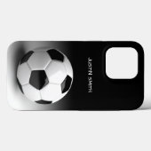 Persoonlijke telefoonhoesje met voetbal zwart Case-Mate iPhone case (Achterkant (horizontaal))