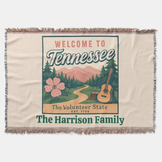 Persoonlijke Tennessee Worpdeken Deken (Voorkant)