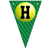 Persoonlijke Tennis Ball Happy Birthday Vlaggetjes (Tweede vlag)