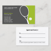 Persoonlijke Tennis Coach Instructor Club Afspraak Afsprakenkaartje (Voorkant / Achterkant)