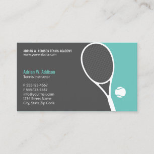 Persoonlijke Tennis Coach Instructor Club Afspraak Afsprakenkaartje
