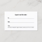 Persoonlijke Tennis Coach Instructor Club Afspraak Afsprakenkaartje (Achterkant)