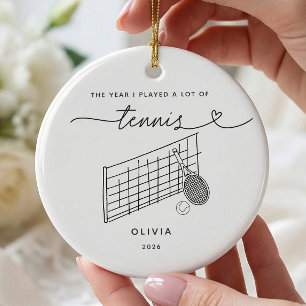 Persoonlijke Tennis Kerst Ornament