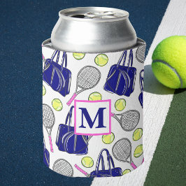 Persoonlijke Tennis Monogram / Preppy Tennis Blikjeskoeler