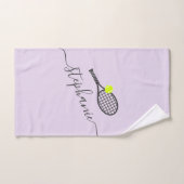 Persoonlijke Tennis Name Light Paars Handdoek (Handdoek)
