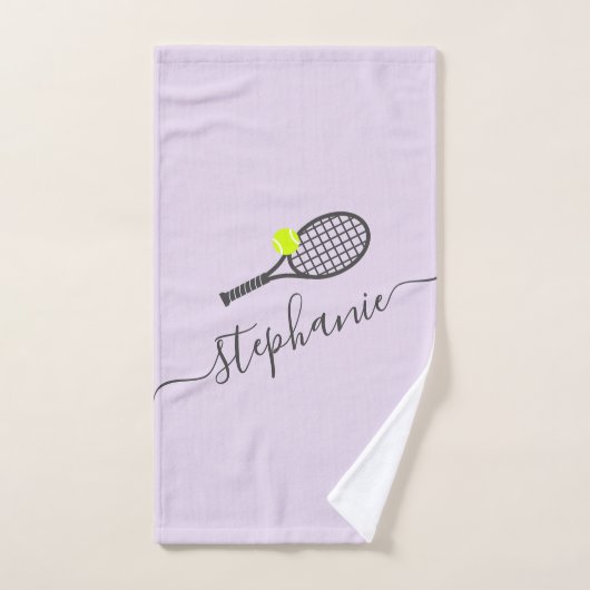 Persoonlijke Tennis Name Light Paars Handdoek (Handdoek)
