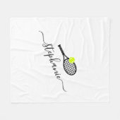 Persoonlijke Tennis Script Name White Fleece Deken (Voorkant (Horizontaal))