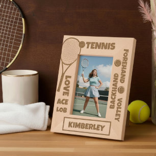 Persoonlijke Tennis Termen Racket Bal Gegraveerde Lijstjes