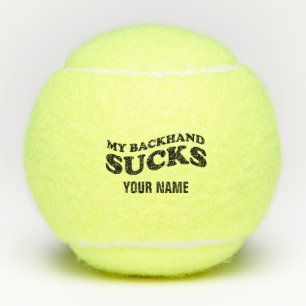 Persoonlijke tennisballen met grappig citaat