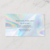 Persoonlijke tenniscoach holografisch visitekaartje (Achterkant)