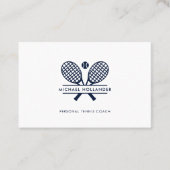 Persoonlijke tenniscoach minimalistische trainer visitekaartje (Voorkant)