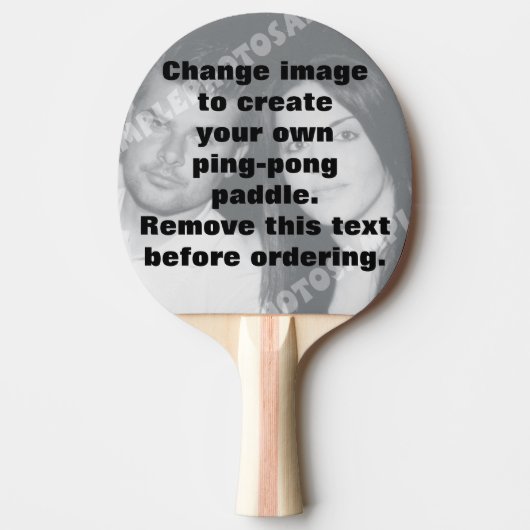 Persoonlijke tennisracket met fototafels tafeltennisbatje (Voorkant)
