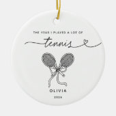 Persoonlijke Tennisspeler Kerst Ornament (Voorkant)