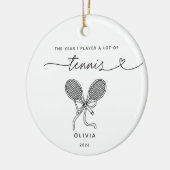 Persoonlijke Tennisspeler Kerst Ornament (Links)