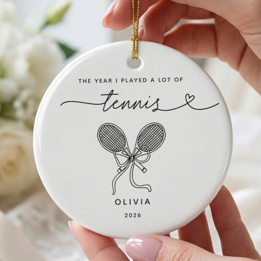 Persoonlijke Tennisspeler Kerst Ornament