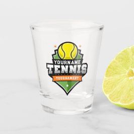 Persoonlijke Tennisspeler NAAM Varsity Toernooi Shot Glas