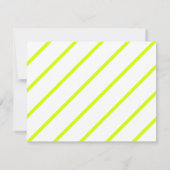 Persoonlijke tennisstripes notitiekaart met preppy notitiekaartje (Achterkant)