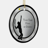 Persoonlijke tennisversieringen voor mannen keramisch ornament (Rechts)