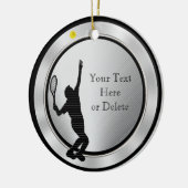 Persoonlijke tennisversieringen voor mannen keramisch ornament (Links)