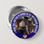 Persoonlijke ter ere van mijn vriend knoop ronde button 7,6 cm (Voorkant /achterkant)