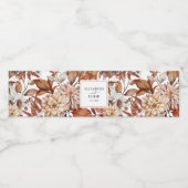 Persoonlijke Terracotta Herfst Huwelijk Waterfles Etiket (Enkel label)