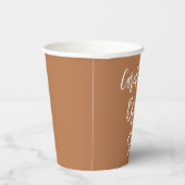 Persoonlijke Terracotta Script Bruidsfeest Papieren Bekers (Rechts)