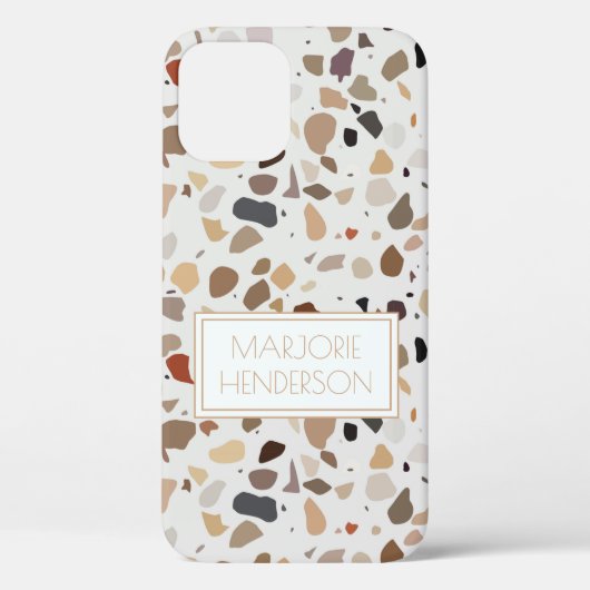 Persoonlijke Terrazzo Hoesje-Mate iPhone Case (Achterkant)