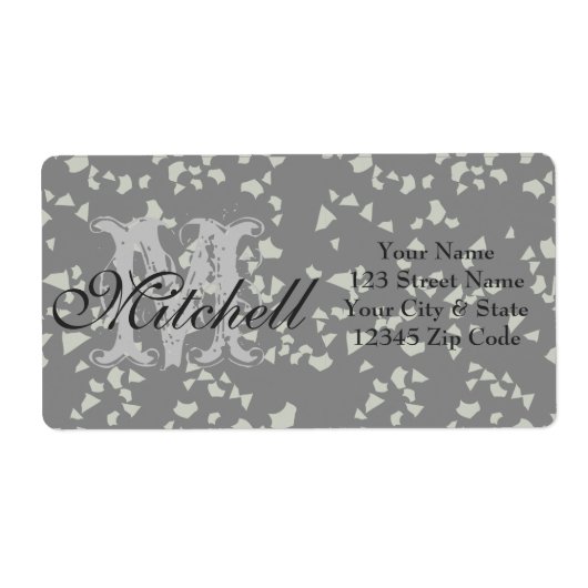 Persoonlijke terrazzo verzendadreslabels etiket (Voorkant)