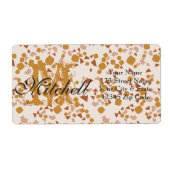 Persoonlijke terrazzo verzendadreslabels etiket (Voorkant)