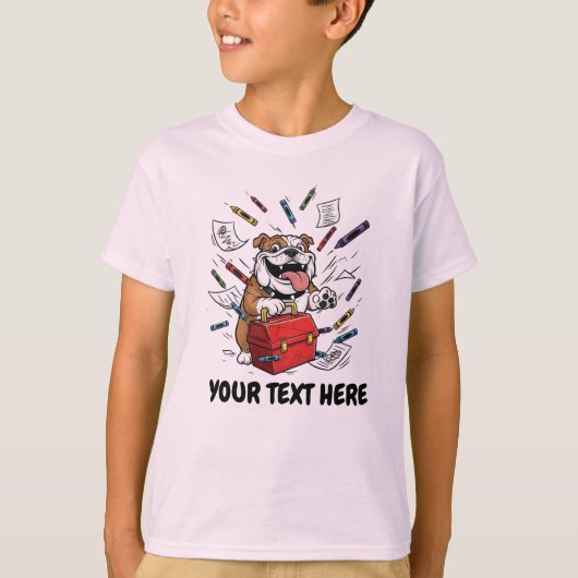 Persoonlijke Terug naar school aangepaste tekst & T-shirt (Voorkant)
