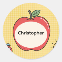 Persoonlijke 'Terug naar school' Apple naamsticker