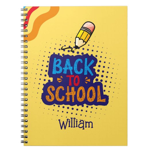 Persoonlijke "Terug naar school" pret-doodle Notitieboek (Voorkant)