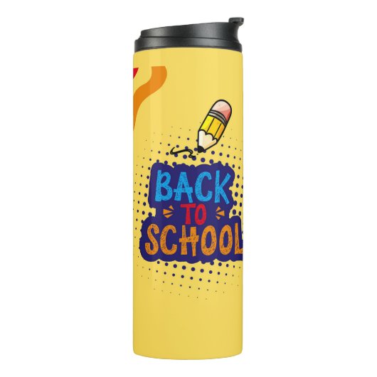Persoonlijke "Terug naar school" pret Doodle Thermosbeker (Gedraaid links)