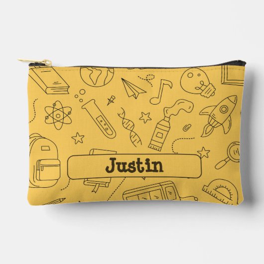 Persoonlijke 'Terug naar School'-Rugzak & Doodles Etui (Voorkant)