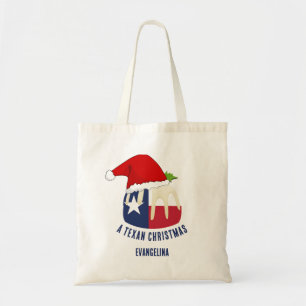 Persoonlijke TEXAN KERSTpudding Tote Bag