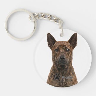 Persoonlijke Thai Ridgeback Brindle Honden Sleutel Sleutelhanger