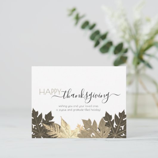 Persoonlijke Thanksgiving Bericht medewerkers Briefkaart (Staand voorkant)