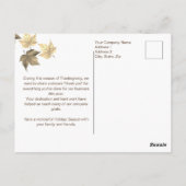 Persoonlijke Thanksgiving Bericht medewerkers Briefkaart (Achterkant)