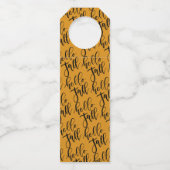 Persoonlijke Thanksgiving "Eat Drink & Be Thankful Flessenhanger (Achterkant)