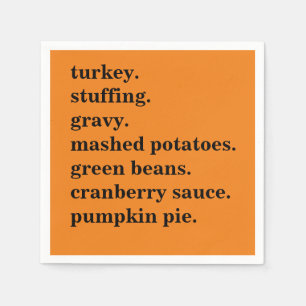 Persoonlijke Thanksgiving Eten Dinerlijst Servet