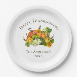 Persoonlijke Thanksgiving Herfst Herfst Pompoenen Papieren Bordje