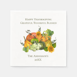 Persoonlijke Thanksgiving Herfst Herfst Pompoenen Servet