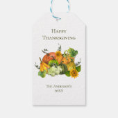 Persoonlijke Thanksgiving Herfst Pompoenen  Cadeaulabel (Achterkant)