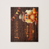 Persoonlijke Thanksgiving Kindernaam Puzzel (Verticaal)