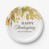 Persoonlijke Thanksgiving Papieren Bordje (Voorkant)