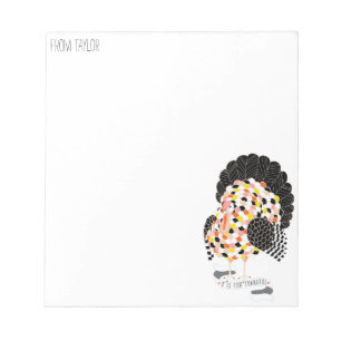 Persoonlijke THANKSGIVING THANKFUL TURKEY Notitieblok